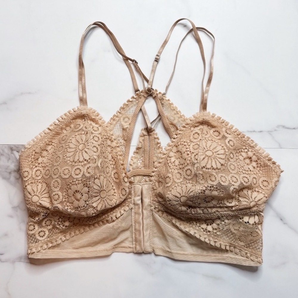 🆕 Aerie | Joy Lace Padded Longline Bralette - Size M.